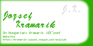jozsef kramarik business card
